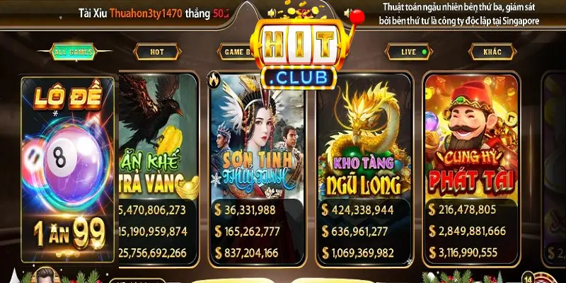Kho game slots HITCLUB đa dạng chủ đề, công bằng