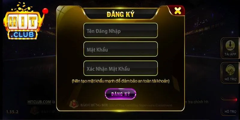 Người chơi cần cung cấp thông tin đăng ký chính xác Người chơi cần cung cấp thông tin đăng ký chính xác